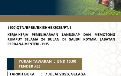 KERJA-KERJA PEMELIHARAAN LANDSKAP DAN MEMOTONG RUMPUT SELAMA 24 BULAN DI GALERI KDYMM, JABATAN PERDANA MENTERI – PH5
