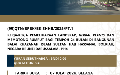KERJA-KERJA PEMELIHARAAN LANDSKAP, HERBAL PLANTS DAN MEMOTONG RUMPUT BAGI TEMPOH 24 BULAN DI BANGUNAN BALAI KHAZANAH ISLAM SULTAN HAJI HASSANAL BOLKIAH, NEGARA BRUNEI DARUSSALAM – PH4