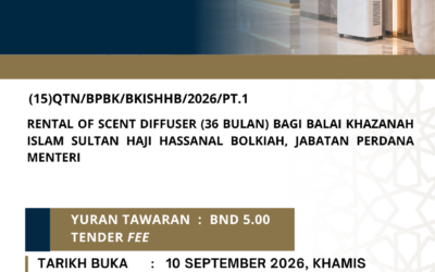 RENTAL OF SCENT DIFFUSER (36 BULAN) BAGI BALAI KHAZANAH ISLAM SULTAN HAJI HASSANAL BOLKIAH, JABATAN PERDANA MENTERI