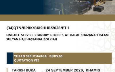 ONE-OFF SERVICE STANDBY GENSETS AT BALAI KHAZANAH ISLAM SULTAN HAJI HASSANAL BOLKIAH